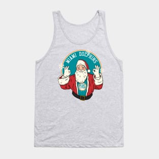 Santa Claus Loves Miami Dolphins Tank Top